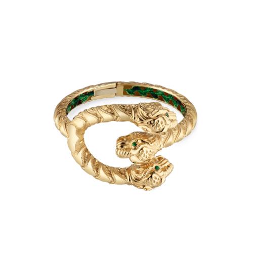 GUCCI DIONYSUS BRACELET IN YELLOW GOLD AND TSAVORITE