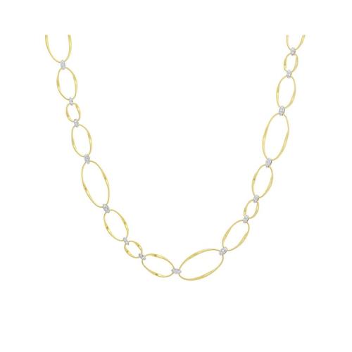 MARCO BICEGO MARRAKECH ONDE NECKLACE IN YELLOW GOLD WITH DIAMONDS