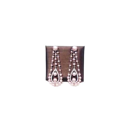 MIMÍ EARRING IN WHITE GOLD WITH PINK PEARLS
