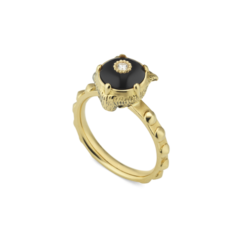 GUCCI "LE MARCHE’ DES MERVEILLES "RING IN YELLOW GOLD AND DIAMONDS