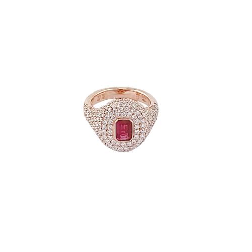 CRIVELLI RING IN ROSE GOLD WITH RUBY