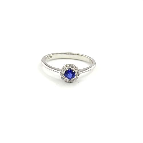CRIVELLI RING WITH SAPPHIRE AND DIAMONDS