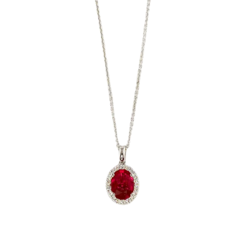 CRIVELLI NECKLACE WITH RUBY AND DIAMONDS
