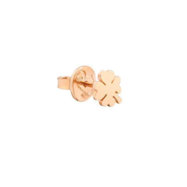 DoDo Four Leaf Clover Stud Earring in 9K Rose Gold DHB9005-FOURX-0009R