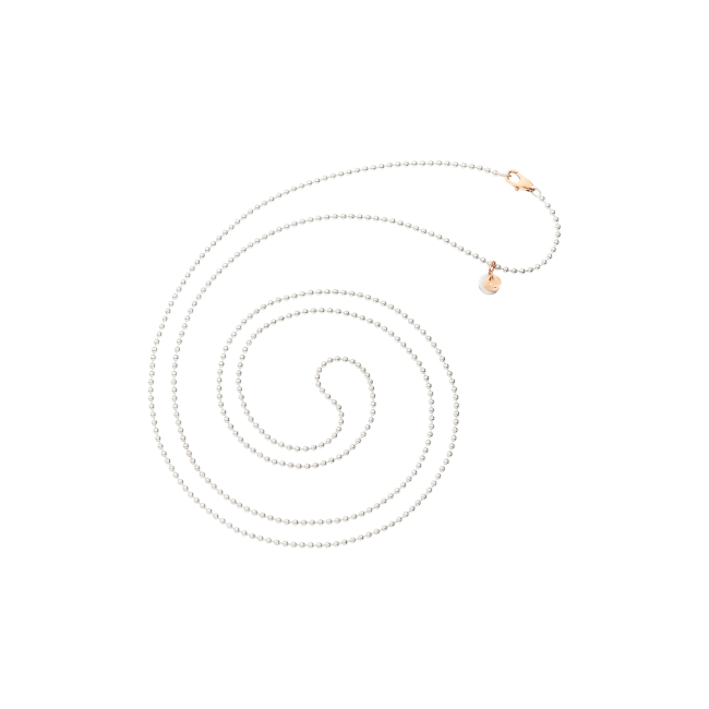 DoDo Bubble Necklace in 9K Rose Gold and Silver DCB1002-BOLLI-0009A