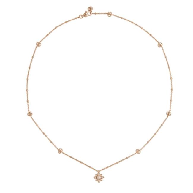 NECKLACE GUCCI FLORA IN ROSE GOLD AND DIAMONDS