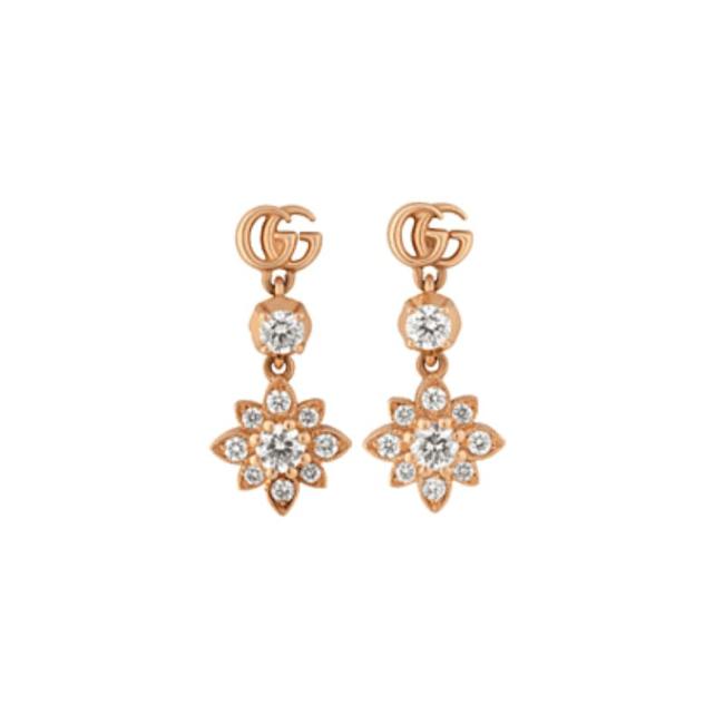 GUCCI EARRINGS FLORA IN ROSE GOLD AND DIAMONDS