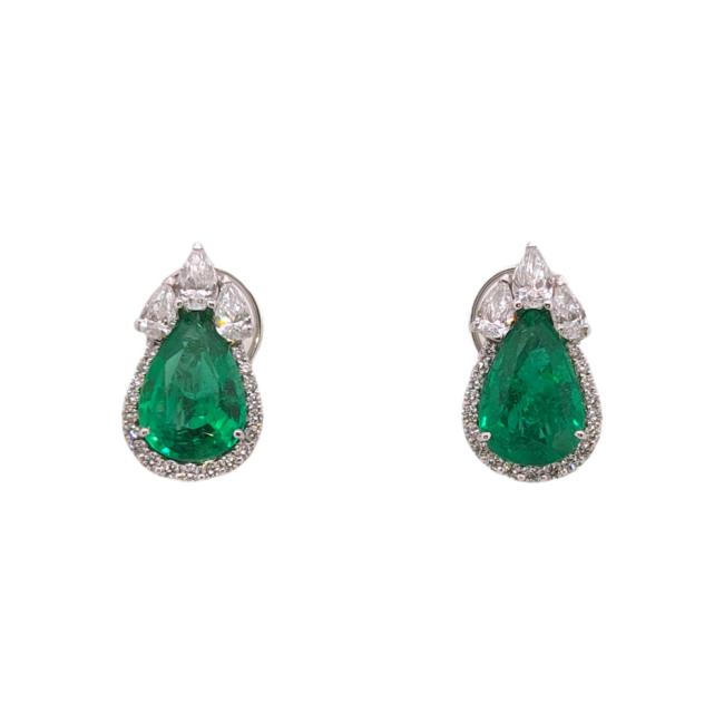 CRIVELLI EARRING WITH EMERALD AND DIAMONDS