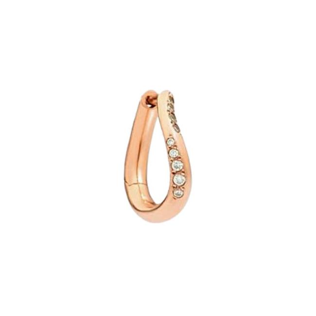 Wave Essentials Precious DoDo Earring in 9K Rose Gold with White Diamonds DHC2013-ESSEN-DB09R-0