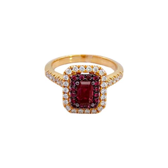 RING IN ROSE GOLD WITH RUBY AND DIAMONDS 254772