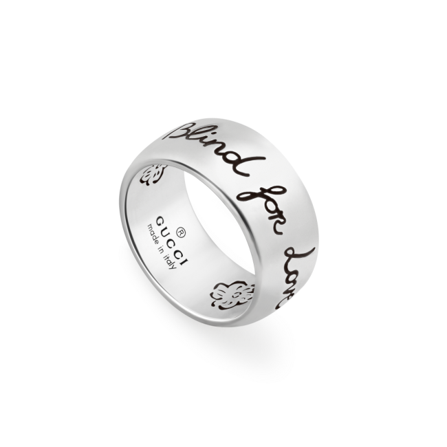 ANELLO GUCCI BLIND FOR LOVE IN ARGENTO