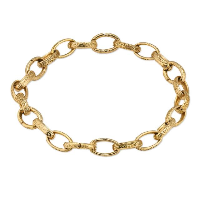 GUCCI BRACELET WITH OPEN LINKS IN YELLOW GOLD