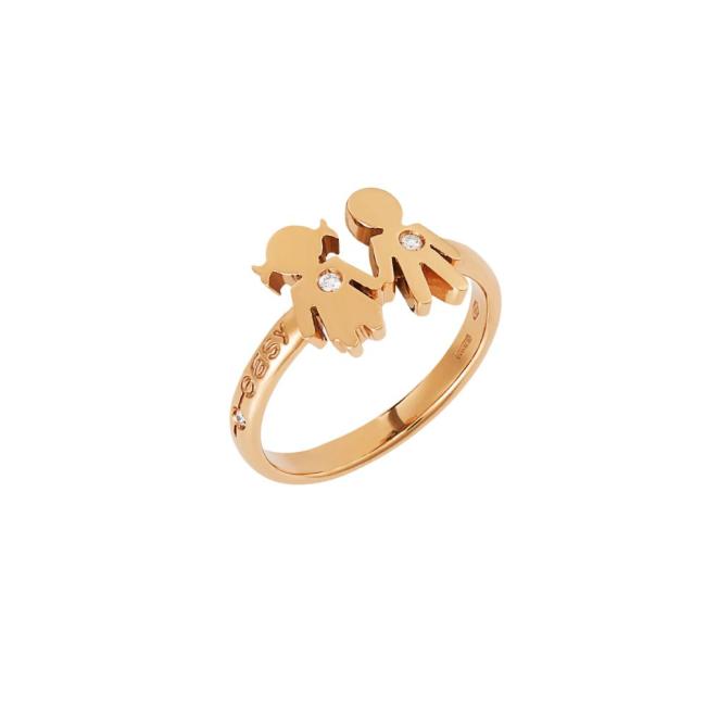 CRIVELLI EASY RING IN GOLD AND DIAMONDS