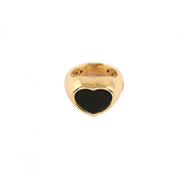 CRIVELLI RING IN ROSE GOLD AND ONYX