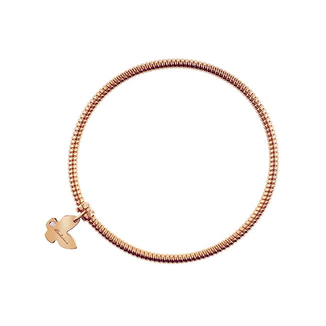 SALVINI BRACELET WITH PENDANT IN ROSE GOLD AND DIAMOND